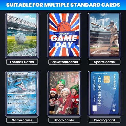 2000 Card Sleeves Top Loaders for Cards, 3" x 4" Hard Plastic Toploaders, Baseball Card Protectors, Trading Card Holder for Football Sports Cards (1000 Toploaders + 1000 Penny Sleeves) - size: 1000 Hard Sleeves + 1000 Soft Sleeves