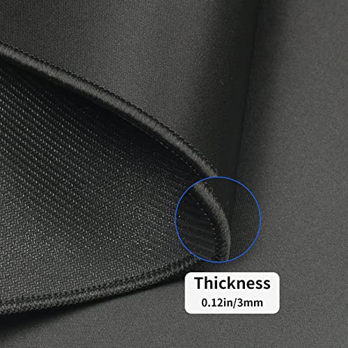 Wolaile Large Mouse Pad, 36x17 in Gaming Mouse Mat,Waterproof and Non-Slip Desktop Pad for Computer Keyboard,Black,XL