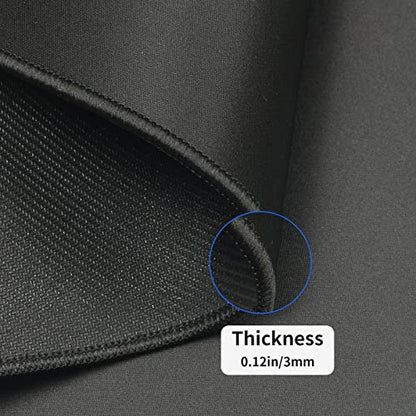 Wolaile Large Mouse Pad, 36x17 in Gaming Mouse Mat,Waterproof and Non-Slip Desktop Pad for Computer Keyboard,Black,XL