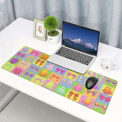 Ghost Bow Gaming Mouse Pad Extended Large Mouse Mat 31.5 X 11.8 Inch Nonslip Rubber Base Long Desk Pad Stitched Edges Mousepad Mice Pad for Office Home Game - color: Ghost Bow