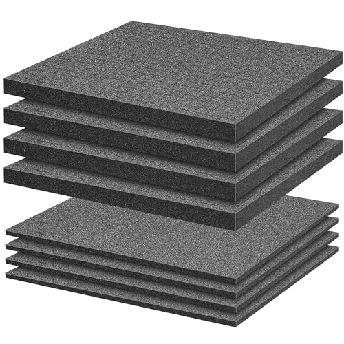 8-Piece Pick & Pluck Foam Insert - 2 Sizes - Pre-Cut Sheet Foam for Board Game Box Cases & Storage Drawer (12 Inch Long) - color: 2 Size- Length 12in