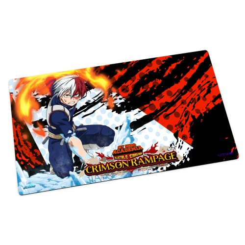 My Hero Academia Collectible Card Game Series 2 Crimson Rampage Shoto Todoroki PLAYMAT | 24' by 14' Rubber Game Mat | Ages 14+ | 2 Players | Average Playtime 20-30 Minutes | Made by Jasco Games