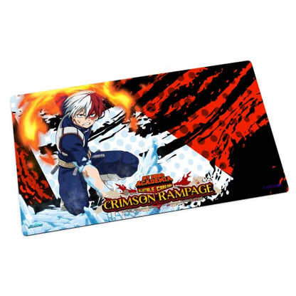 My Hero Academia Collectible Card Game Series 2 Crimson Rampage Shoto Todoroki PLAYMAT | 24' by 14' Rubber Game Mat | Ages 14+ | 2 Players | Average Playtime 20-30 Minutes | Made by Jasco Games