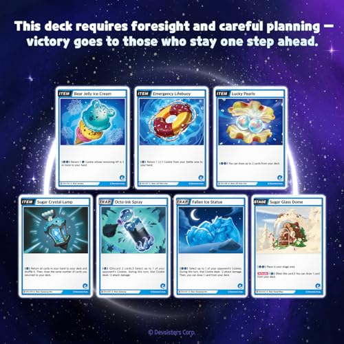 CookieRun Trading Card Game: Starter Deck Blue | 2 Player Competitive TCG | 20 Minutes | Includes 60 Cards - style: Blue