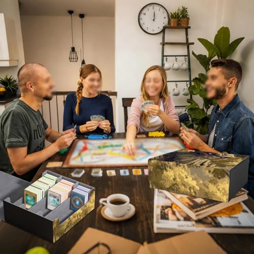 DEGDFSGR Card Game Storage Box for TCG MTG Commander Deck Box MTG Card Box Organizer Trading Card Case Magnetic Closure Creative Pattern Up to 2400 Cards, Golden Tree Spirit - color: Golden Tree Spirit