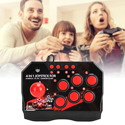 Arcade Fight Stick Universal Arcade Fight Stick Portable Arcade Fight Stick Wired Arcade Joystick Arcade Games Accessories for Switch/PC/PS3 Arcade Fight Stick