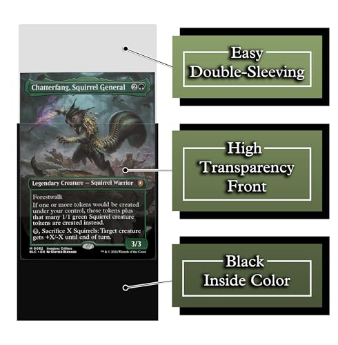 Squirrel General Card Game Sleeves - 100 Pack - Compatible with MTG and Other TCGs - Perfect for MTG Chatterfang Decks and Hazel of The Rootbloom Decks - color: Squirrel General