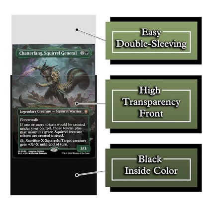 Squirrel General Card Game Sleeves - 100 Pack - Compatible with MTG and Other TCGs - Perfect for MTG Chatterfang Decks and Hazel of The Rootbloom Decks - color: Squirrel General