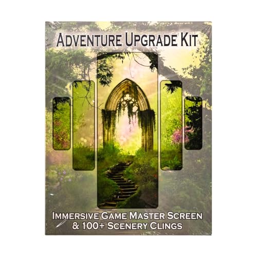 Loke Adventure Upgrade Kit - Immersive GM Screen and Reusable Scenery Clings for Custom RPG Maps