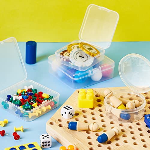 Taiyin 20 Pcs Clear Board Game Tokens Storage Containers Trays Clear Plastic Beads Storage Containers Box Assorted Sizes Storage Boxes Game Components with Lids Pieces, Dice, Tokens, Beads