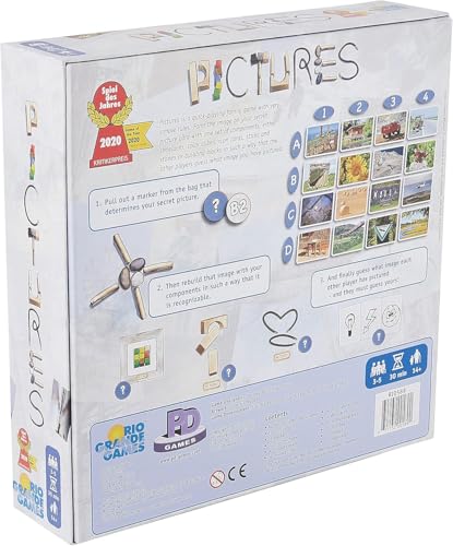 Rio Grande Games Pictures Family Board Game, 3-5 Players, 30 Minute Games for Kids Ages 8 and Up