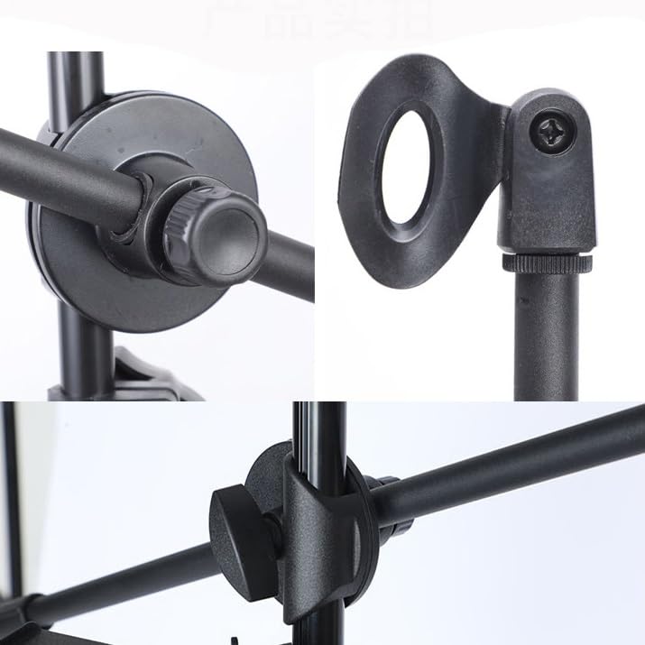 Live Streaming Stand with Microphone Crossbar Tray Storage Rack Fill Light Photo Taking Floor Standing Stand