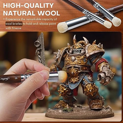Golden Maple Miniature Paint Brushes Drybrush-18PCS Micro Detail Paint Brush Set, Small Fine Detail Model Brushes for Acrylics, Watercolors & Paint by Number, Figurine - Cocoa Brown - color: Cocoa Brown