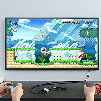 Switch Dock for Nintendo Switch,Portable TV Docking Station Replacement with 4K/60HZ HDMI TV USB 3.0 Port and USB C Charging,Compatible with Nintendo Switch 1 Steam Deck (Blue 1) - color: Dark blue