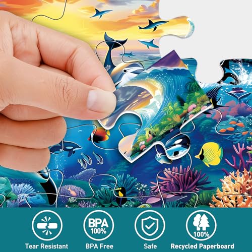 6 Pack 16 Piece Dementia Puzzles for Elderly Large Piece Puzzles Alzheimers Dementia Products and Activities for Seniors Puzzles Easy Cognitive Games Gift for Seniors Elderly Adults in Nursing Home - style: 16 Large Pieces