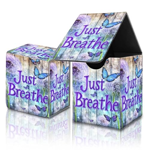 for MTG Commander Card Deck Box,Trading Card Storage Box with Magnetic Closure,Fits 120+ Single Sleeved Cards,Deckbox,Fits Sports TCG/CCG/MTG Accessories,﻿Dandelion Butterfly - color: Dandelion Butterfly