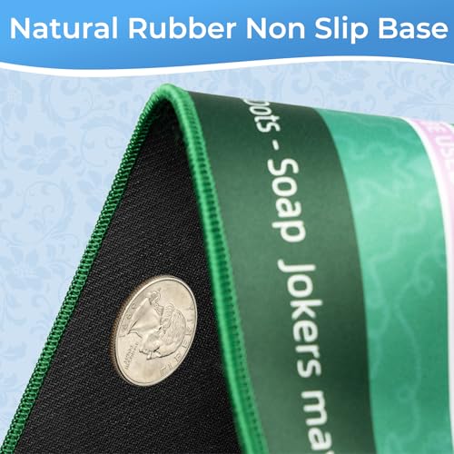 Teal American Mahjong Mat with Rules | Non Slip Noise Reduction Mah Jong Mat Mahjong Table Mat with Carry Bag for Playing Tiles Poker Board Games(Avocado Green) - color: Avocado Green