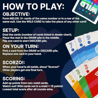 Regal Games - ScorZo - Rummy Card Game - Family Fun Friendly - 2-6 Players Ages 8+ - size: ScorZo