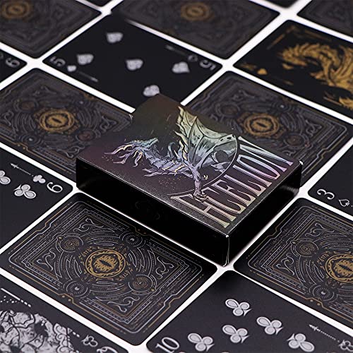 ACELION Waterproof Playing Cards, Plastic Playing Cards, Deck of Cards, Gift Poker Cards (Black Dragon) - color: Black Dragon