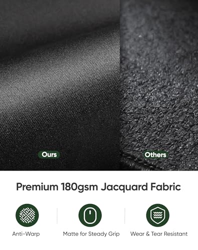 ALOANES Large Gaming Mouse Pad with Non-Slip Rubber Base,Stitched Edge,Desk mat for Laptop,Computer & PC, Wristing Pad for Gamer,Office & Home,Classic Black XL 11.81''x31.50''x0.12'' | Black Large Cloth Fabric Mousepad for Keyboard, Computer Gaming XL 31.