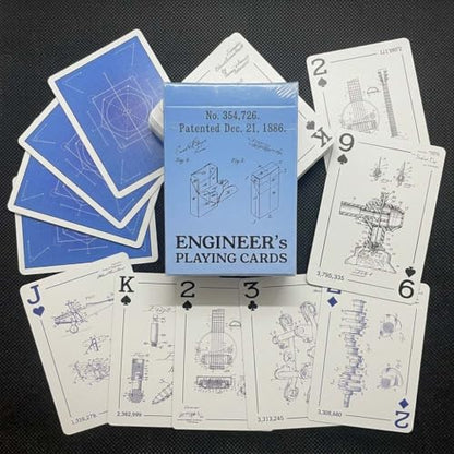 Engineering Gift for Engineers - Engineering Drawing Playing Cards - Mechanical, Electrical, Civil & Aerospace Engineer Gift - Graduation, Father's Day & College Gift for Him