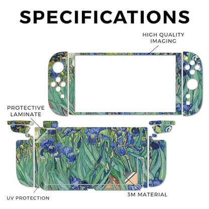 Gaming Skin Compatible with Nintendo Switch 2 Console Only - Irises - Premium 3M Vinyl Protective Wrap Decal Cover - Easy to Apply | Crafted in The USA by MightySkins - color: Irises, size: Switch 2 Console Skin Only, style: Matte Finish