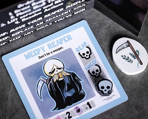 Reap Card Game | A Spooky & Cute Game of Grim Reaper Soul Stealing Strategy | Ages 14+ | 2-4 Players | for Players who Wish it was Halloween All Year Round!