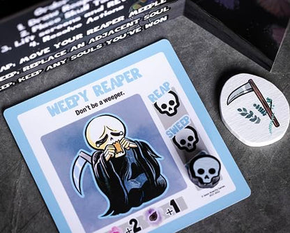 Reap Card Game | A Spooky & Cute Game of Grim Reaper Soul Stealing Strategy | Ages 14+ | 2-4 Players | for Players who Wish it was Halloween All Year Round!