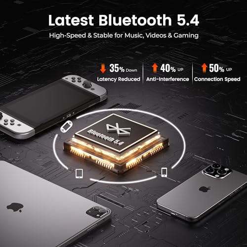 kstime Computer Speakers with Bluetooth 5.4, 14W Bass Reflex Stereo PC Speakers with 15° Tilted Design, USB Powered & AUX Inputs, Built-in Mic & Headphone Jack for Desktop, Laptop, and Phones