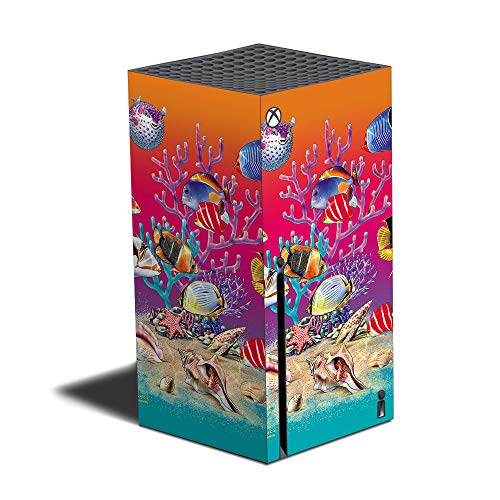 MightySkins Skin Compatible with Xbox Series X - Coral Garden | Protective, Durable, and Unique Vinyl Decal wrap Cover | Easy to Apply and Change Styles | Made in The USA (MIXBSERX-Coral Garden) - color: Coral Garden