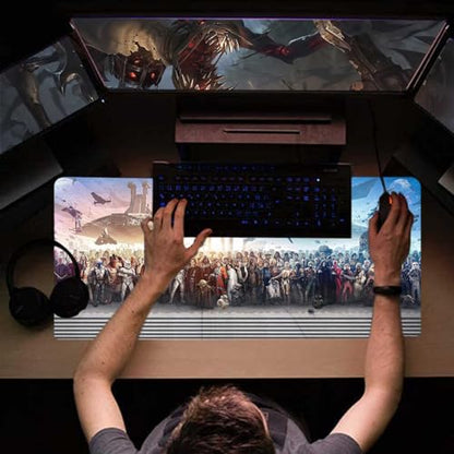 XXL Large Gaming Mouse Pad The Chosen One Custom Desk Pad,Mousepad with Anti-Slip Rubber Base,Stitched Frame Mouse Mat,Portable Desk Mat for Computer Keyboard Mice Laptop & PC,31.5X15.7 Inch - color: Pattern01