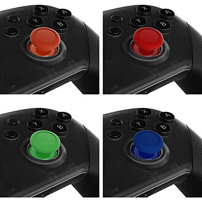 eXtremeRate Replacement 3D Joystick Thumbsticks, Analog Thumb Sticks with Cross Screwdriver for Nintendo Switch Pro Controller - Yellow & Purple & Pink & Black - color: Yellow & Purple & Pink & Black