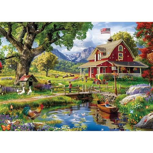 1000 Piece Puzzle for Adults - Country Clubhouse Puzzle for Adults Children - Recycled Paper Jigsaw Puzzle 1000 Pieces - Fun and Challenging Family Game Great Gift Idea, 28 * 20 in - style: Country Clubhouse
