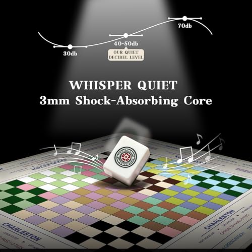 Crease-Free Mahjong Mat For Table American Checkered Mah Jongg Mats with Portable Bag Noise Reduction Non-Slip Table Cover 31.5*31.5in Large Waterproof Neoprene Pad For Board Game Mah Jong Mahjongg - color: Checkered