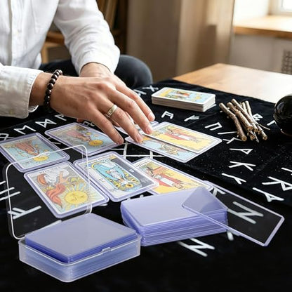 16 Pcs Toploader Storage Box for 3" x 4" 35pt Rigid Card, Trading Card Storage Box Holds 15 Baseball Card Case for Game Cards Storage ﻿ (16)
