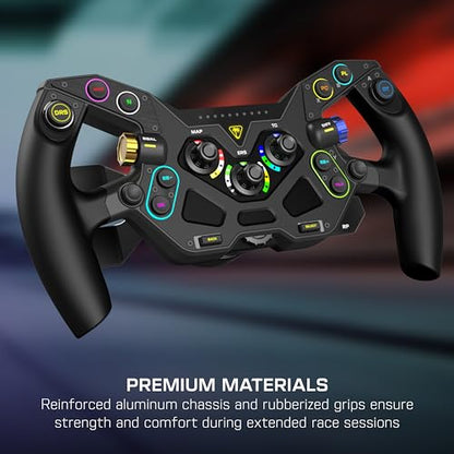 Turtle Beach VelocityOne F-RX Formula Racing Wheel for Xbox & PC | For VelocityOne Race & VelocityOne KD3 Wheelbases, Hall-Effect Clutch Paddles, Magnetic Paddle Shifters, Rotary Dials, Black - style: Formula Racing Wheel