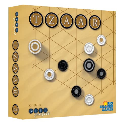 Rio Grande Games Tzaar Abstract Strategy 2 Player Board Game with Hexagonal Grid Design