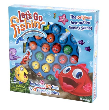 Let's Go Fishin' Game by Pressman - The Original Fast-Action Fishing Game!, 1-4 players - style: Let's Go Fishin'