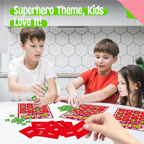 SpriteGru Sight Word Bingo Game, 144 Sight Words Learn to Read Level 1 & Level 2 Bingo Board Game Dolch & Fry Words Lists for Kindergarten, Classroom, Home, Grade 1st, 2nd, Kids 4-8 (2-40 Players) - style: Sight Word Level 1 & Level 2-B