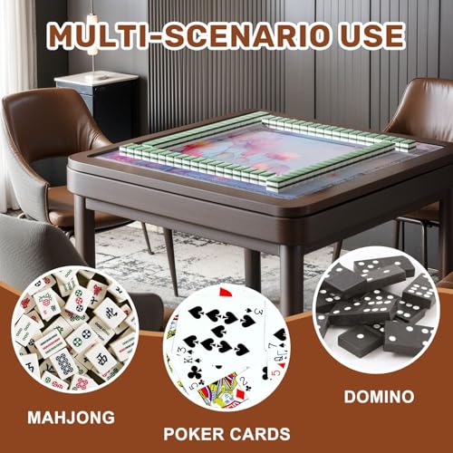 Mahjong Mat 31.5" x 31.5" Watercolor Pond Art Print Japanese Pastel Aesthetic Non-Slip Noise Reduction Mahjong Tiles Table Cover for Dominoes Poker Card Board and Tile Games - color: Color8