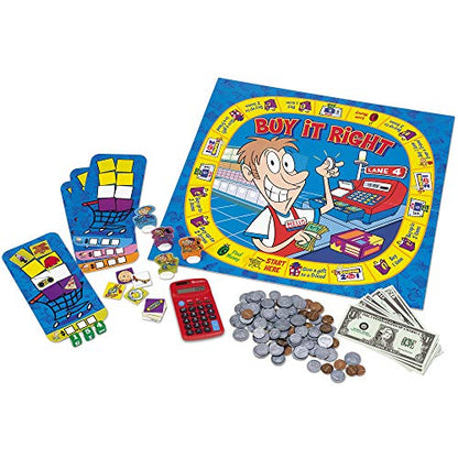Learning Resources Buy It Right Shopping Game - Board Game for Kids, Elementary Math Games, Educational Learning Toys, Shopping Games for Kids, Counting Toy