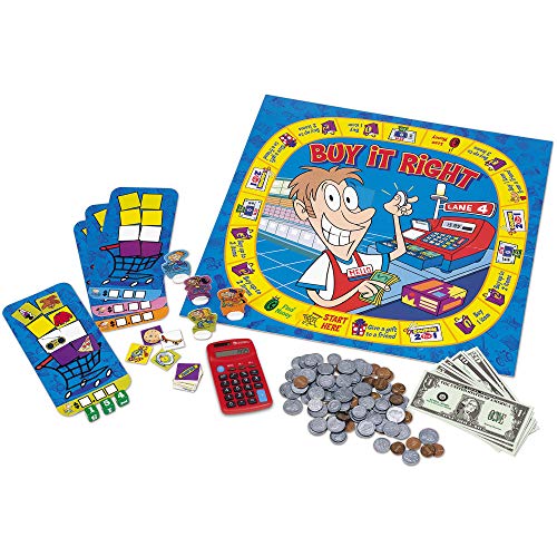 Learning Resources Buy It Right Shopping Game - Board Game for Kids, Elementary Math Games, Educational Learning Toys, Shopping Games for Kids, Counting Toy