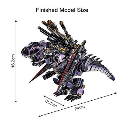 Microworld 3D Metal Model Kits Puzzle, Mechanical Tyrannosaurus Rex Challenge Model Building Kits, Jigsaw Laser Cut Brain Teaser DIY Puzzles for Adults - color: Tyrannosaurus Rex