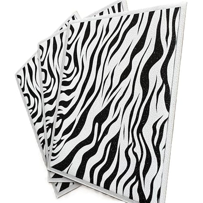 Foxtrot Designs TCG Art Card Sleeves - 100 Count Card Protectors with Matte Textured Back - Compatible with Magic The Gathering and Other TCGs & LCGs (Zebra) - color: Zebra