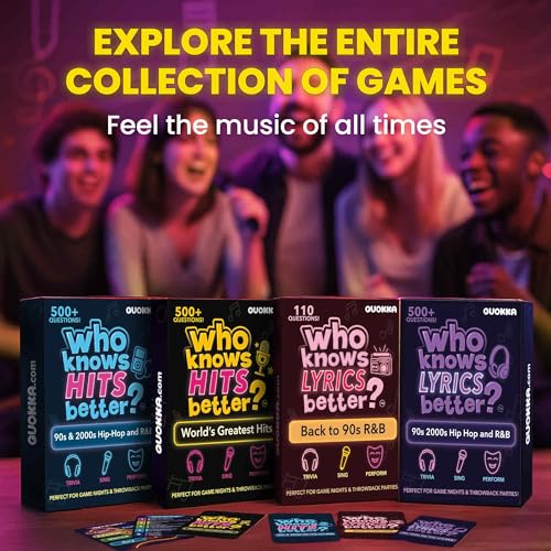 Quokka Who Knows Lyrics Better? 110 Throwback Questions – Back to 90s R&B – Ultimate Music Trivia and Singing Game for Adult & Family Party Games – Fun Lyric Challenge for Teens, Girls & Game Nights - color: Lyrics Rnb Ext