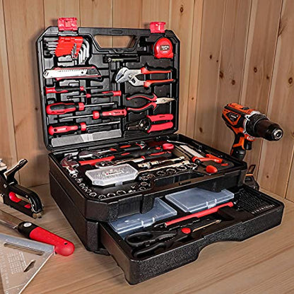 KingTool 325 Piece Home Repair Tool Kit, General Home/Auto Repair Tool Set, Toolbox Storage Case with Drawer, General Household Tool Kit - Perfect for Homeowner, Diyer, Handyman - style: 325-Pieces