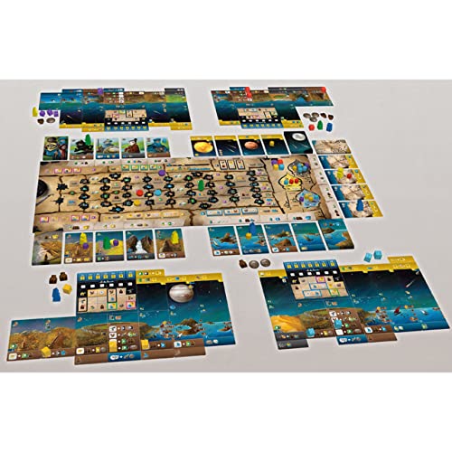 Renegade Game Studios Wayfarers of the South Tigris Dice Placement Strategy Board Game, 1-4 Players, 60-90 Minutes | Strategic dice placement and worker management game for 60-90 minutes, featuring desert exploration and tableau building