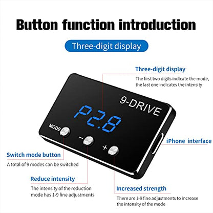 Throttle Response Controller 9 Drive Modes Smart Electronic Racing Accelerator Compatible with Ford F150 F250 Raptor Fusion Focus Grand Mondeo Ranger Transit Mazda 5 6 BT-50 CX-9 - size: 861