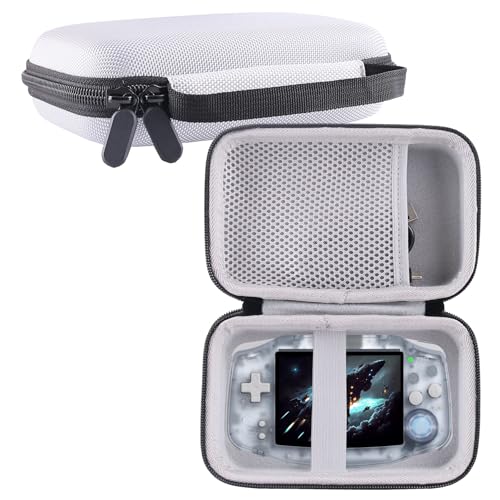 WERJIA Hard Case Compatible with RG34XX/R36MAX Retro Handheld Game Console (Grey) - color: Grey