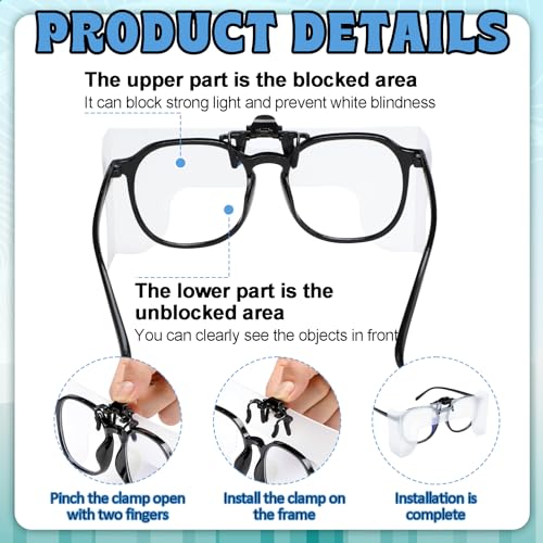 1 Pcs View Limiting Device Clip On Cloud-Overs Visors Attaches View Limiting Device Aviation Training Supplies with Soft Case (White) - color: White